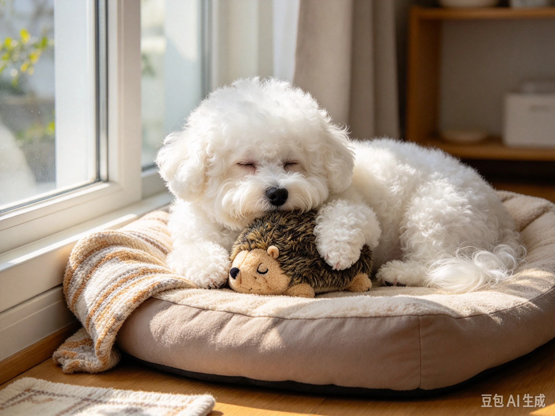 Outward Hound Hedgehogz Plush Toy shown in pet use scene 3