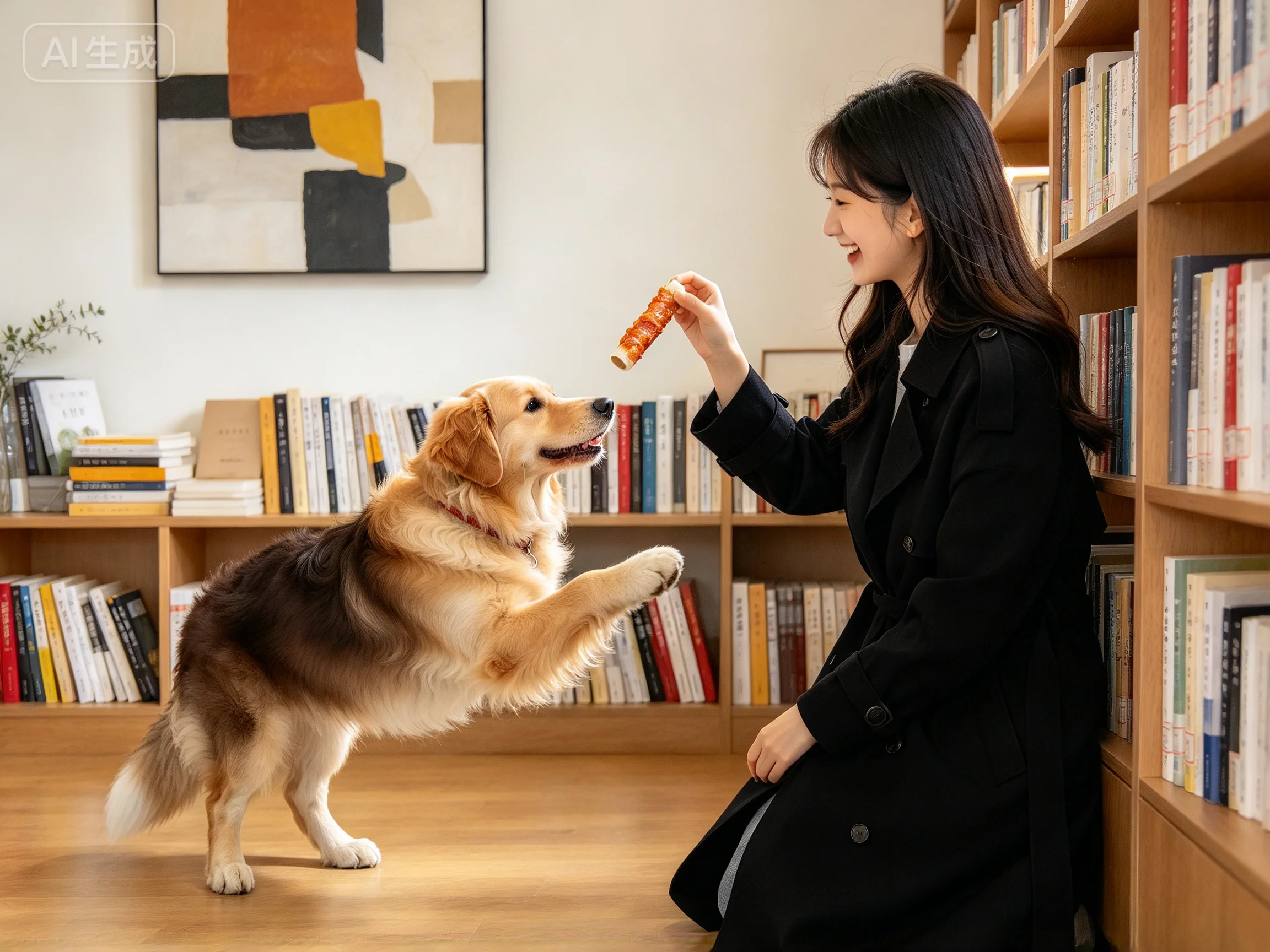 Chicken and Sweet Potato Chew Sticks shown in pet use scene 3