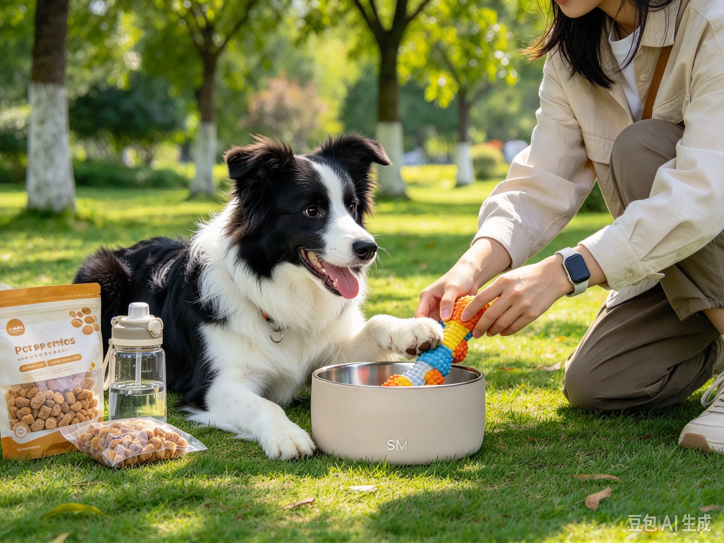 Simple Modern Large 8-Cup Pet Bowl shown in pet use scene 2